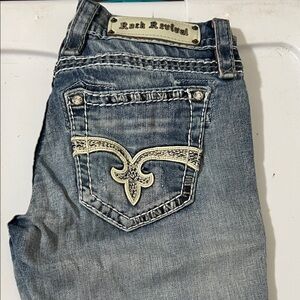 Rock Revival Light Blue Denim crop